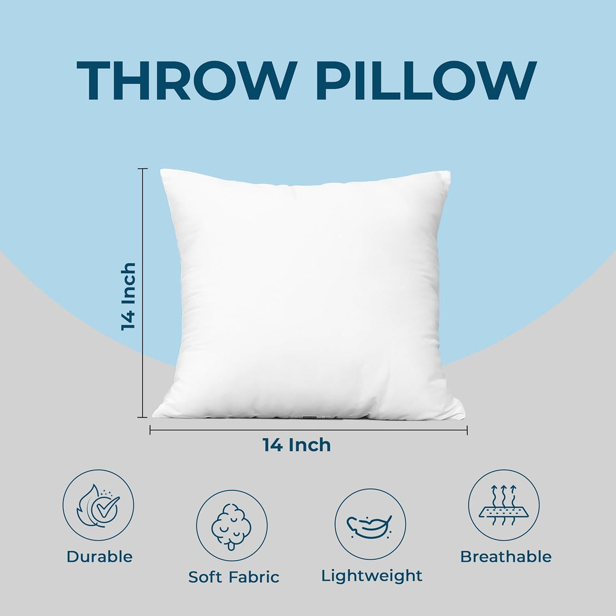 Utopia Bedding Throw Pillows, 12x20 Pillow Inserts, Pack of 1, White