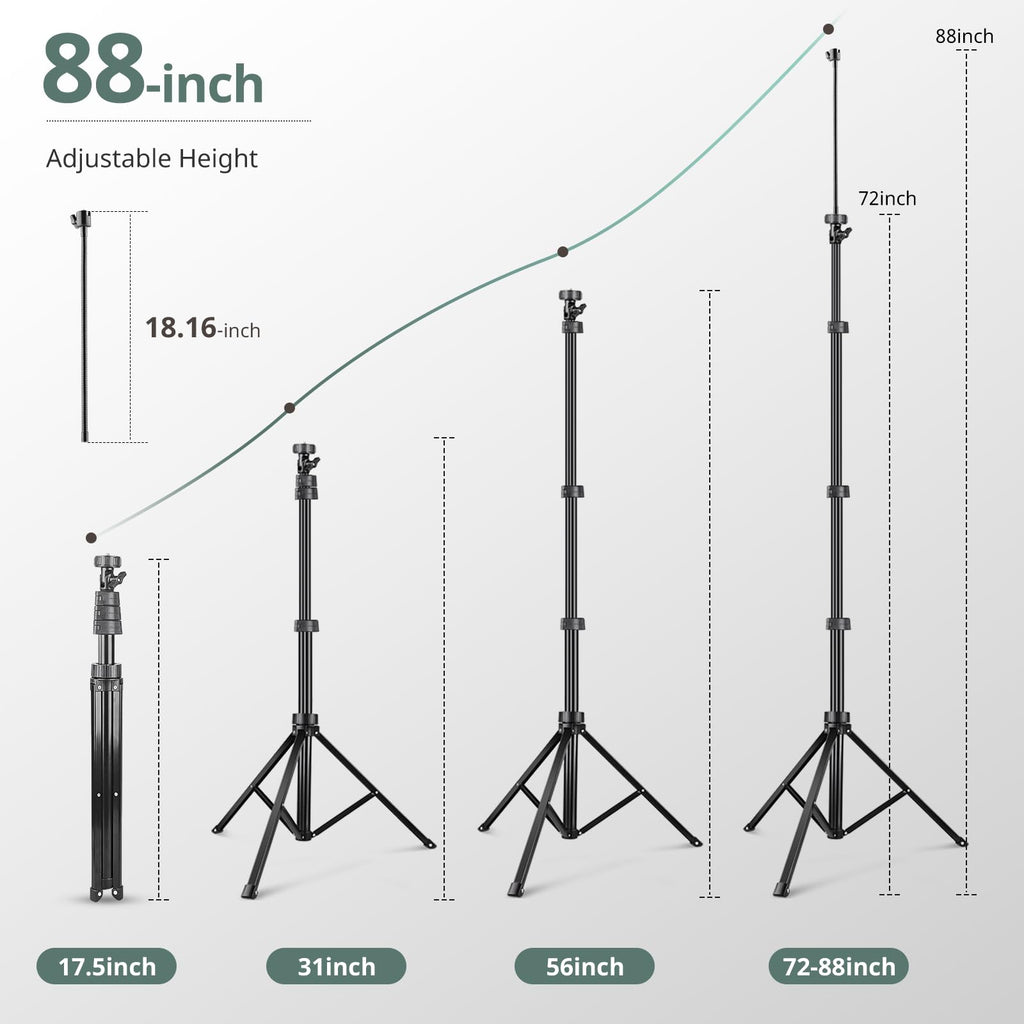SENSYNE 62" Phone Tripod, Extendable Selfie Stick with Wireless Remote