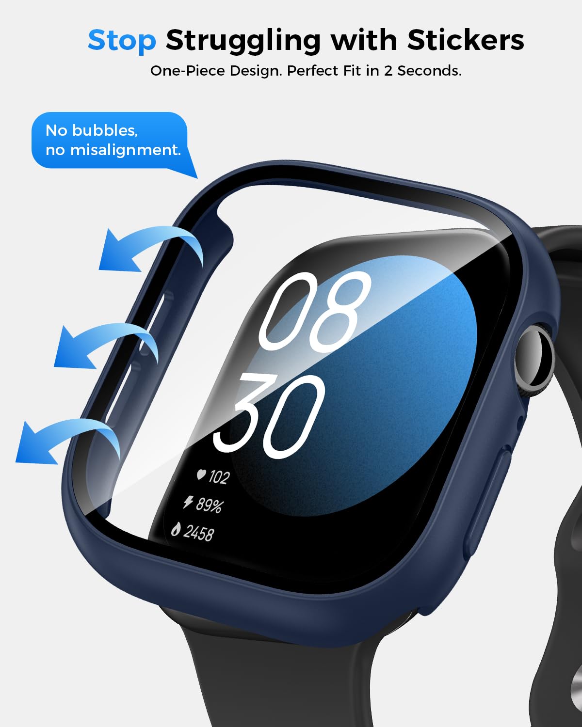 Goton IP67 Waterproof Case with Glass for Apple Watch Series 11/10 46mm