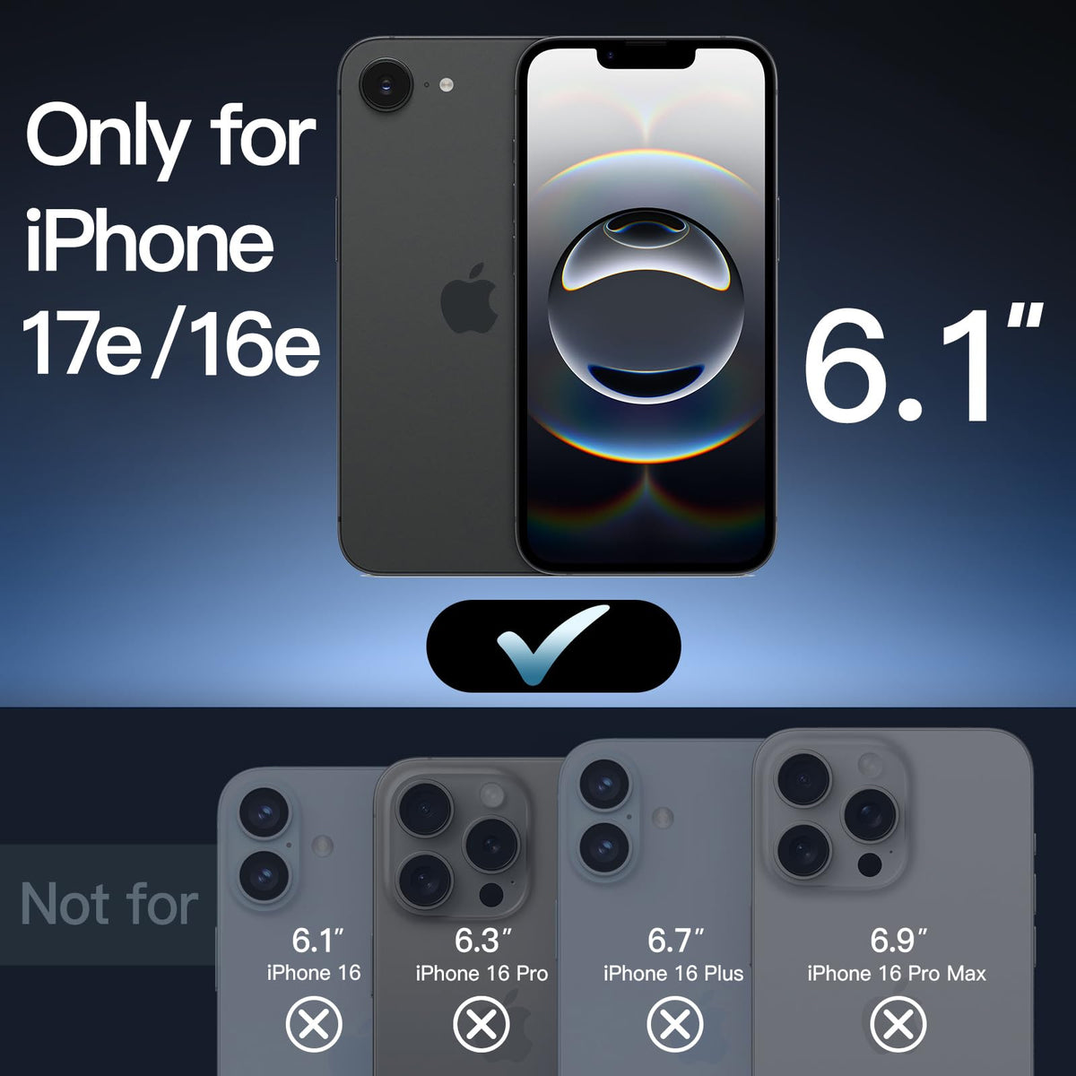 JETech Matte Case for iPhone Air, Black