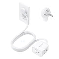 TROND Rightward Flat Plug Extension Cord 6ft for Small Tight Spaces, White