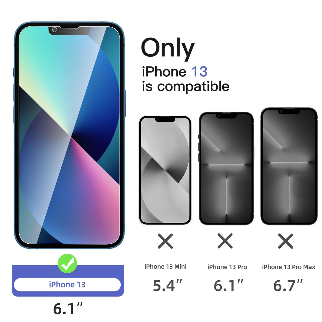 NEW'C for iPhone 16 Pro Screen Protector + Camera Lens Protector + Tool