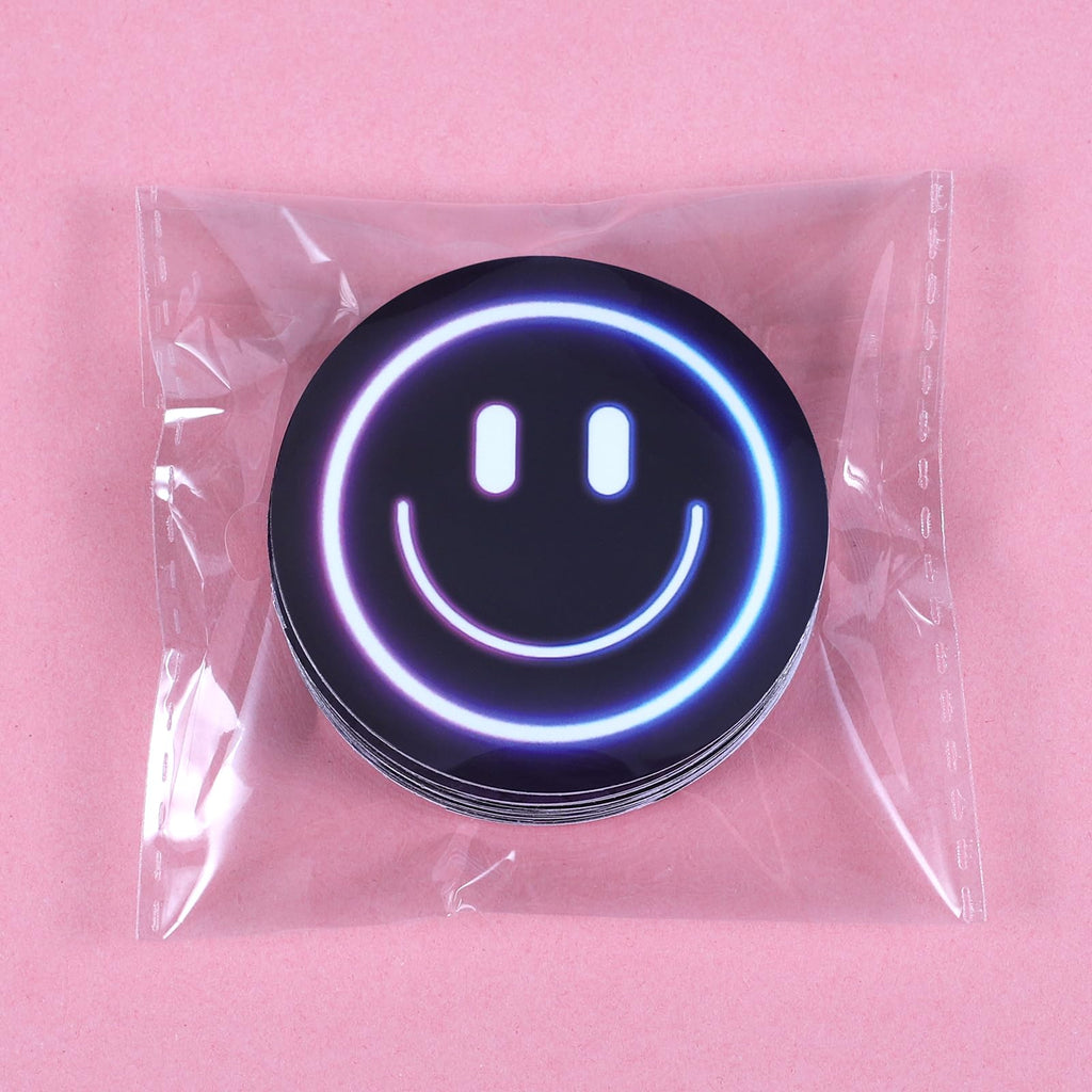 100PCS Smile Neon Stickers