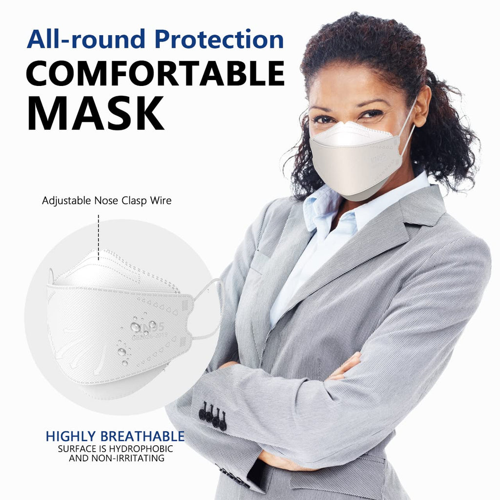 LEVENIS KN95 Face Masks 50 Pack, Breathable Comfortable and Disposable KN95 Mask, Black