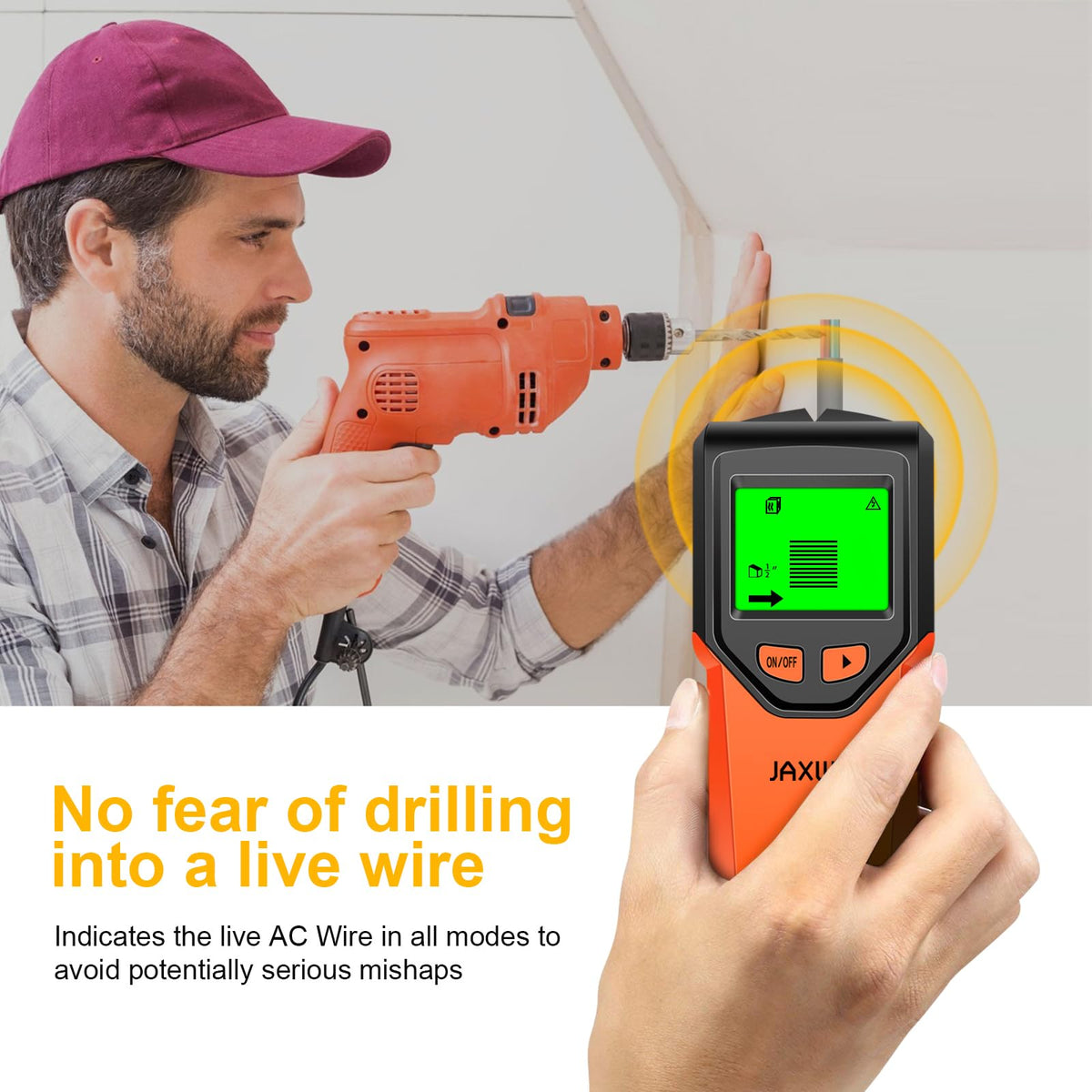 Stud Finder, Upgranded Wood and Metal Stud Detector, Live Wire Detection