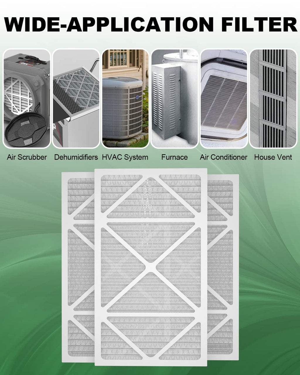 TRIGHTFILTERS 14x20x1 Air Filter 4 Pack, MERV 8 Filter Replacement