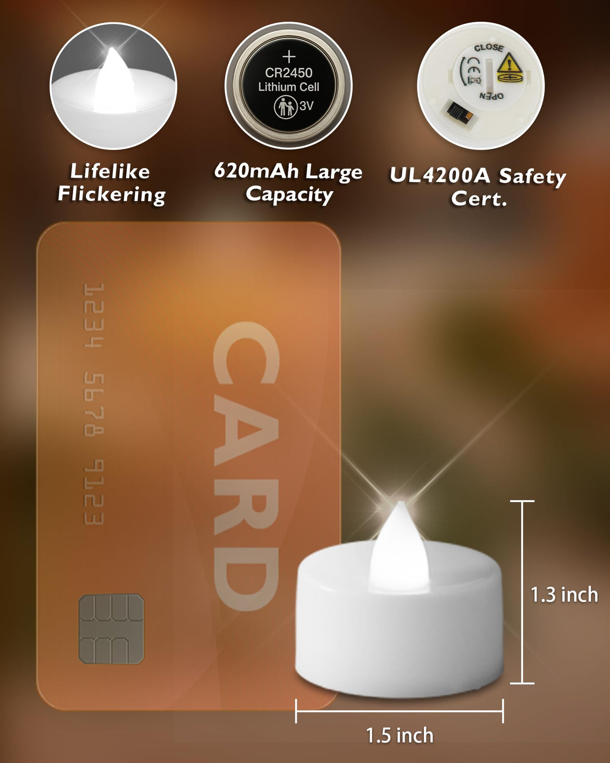 Homemory 24-Pack Remote Flameless LED Battery Tea Light Candles, 400+Hrs