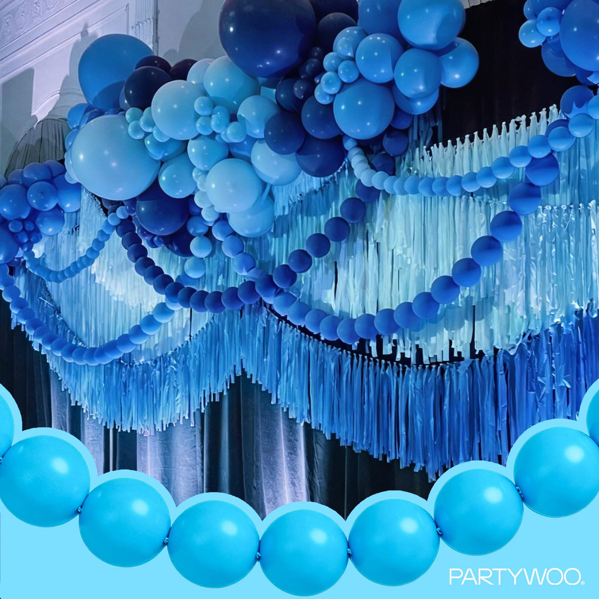 PartyWoo Metallic Gold Linking Balloons 100pcs 6 Inch Gold Link Balloons
