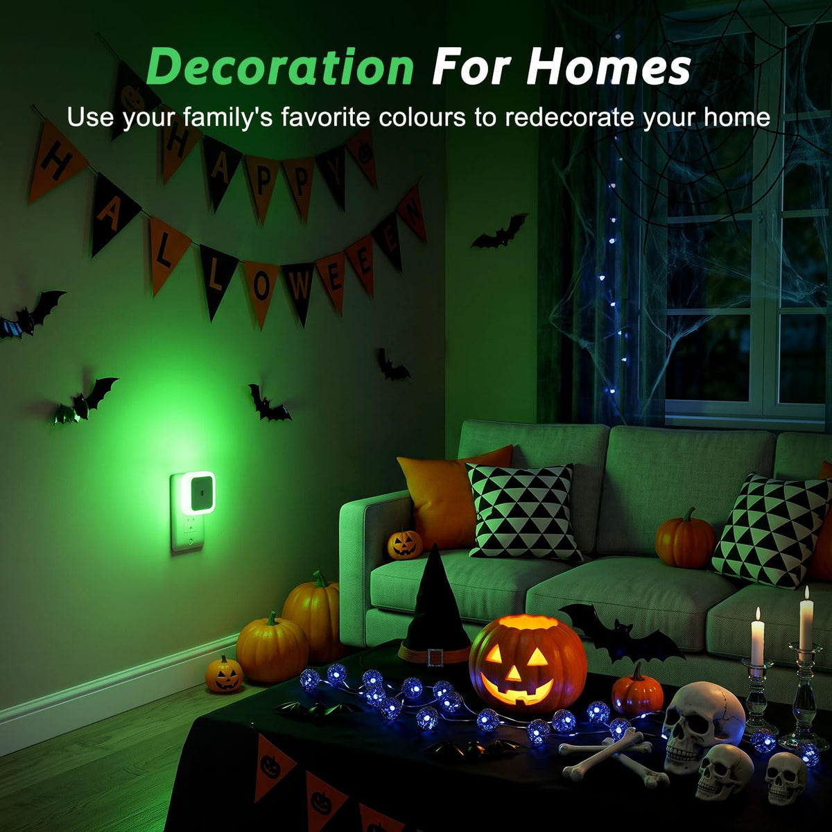 Sujeet Night Light, Night Lights Plug into Wall 8-Pack, Nightlight Plug in Night Light, Dusk to Dawn Night Lamp Led (Red)