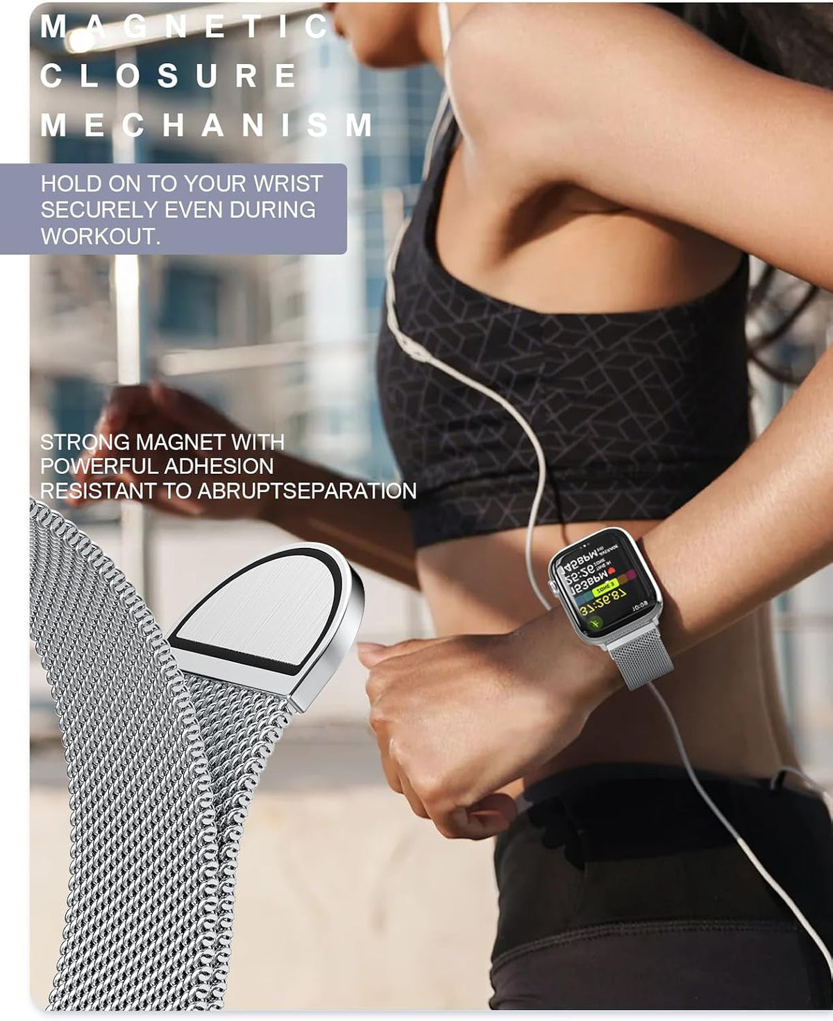 Original Milanese Loop Compatible with Apple Watch Bands for Women & Men