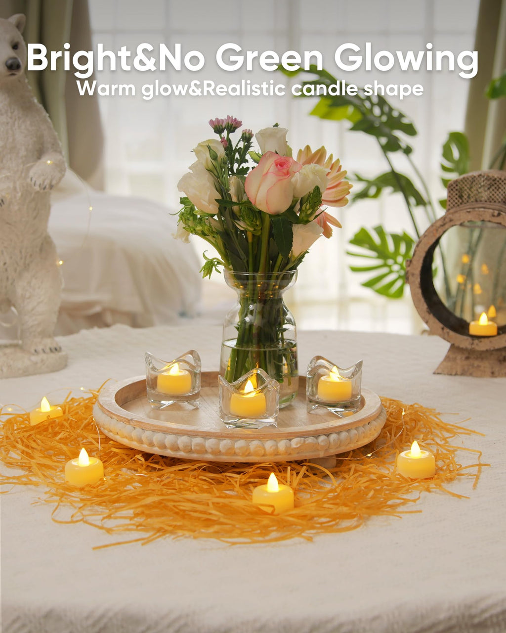 Amagic 12Pack Blue Flameless LED Tea Lights Candles Battery Operated