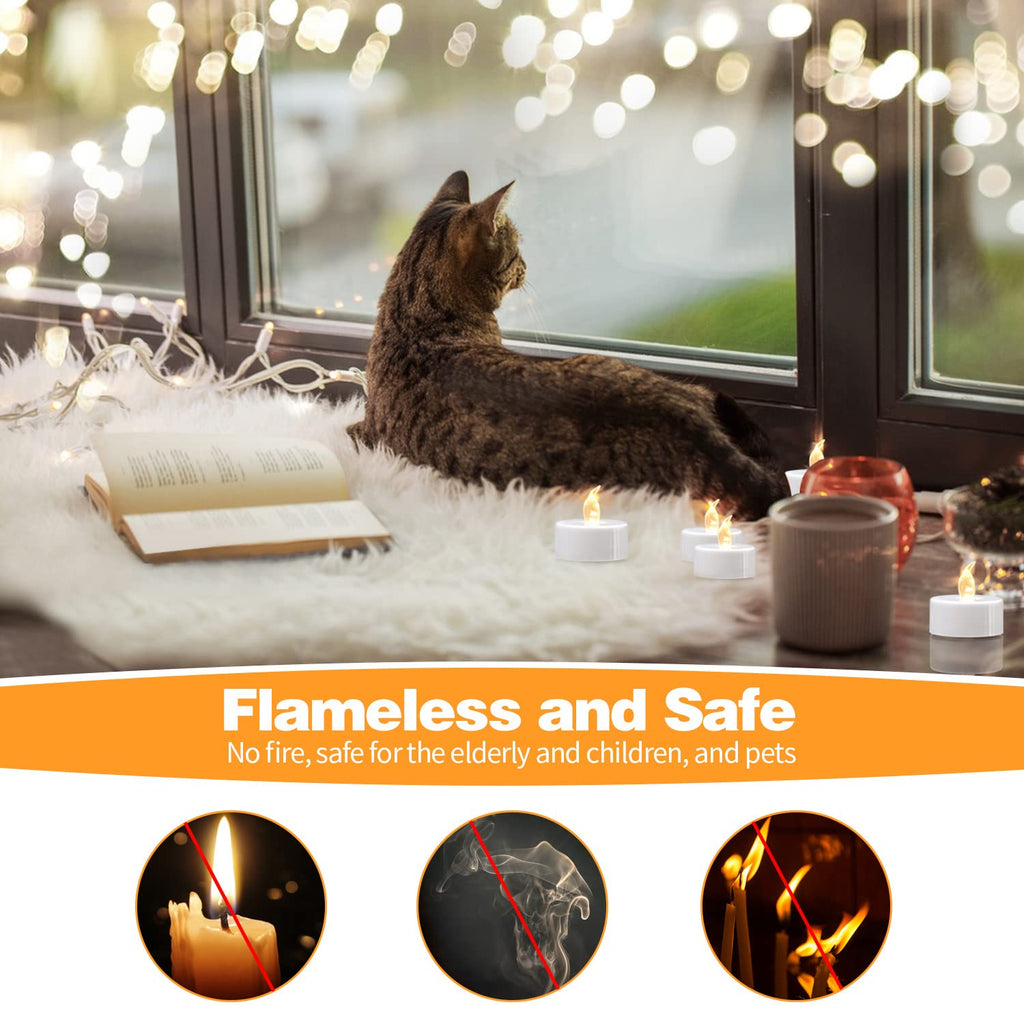 KOABY 12/24/50/100/200/400 Pack LED Tea Lights