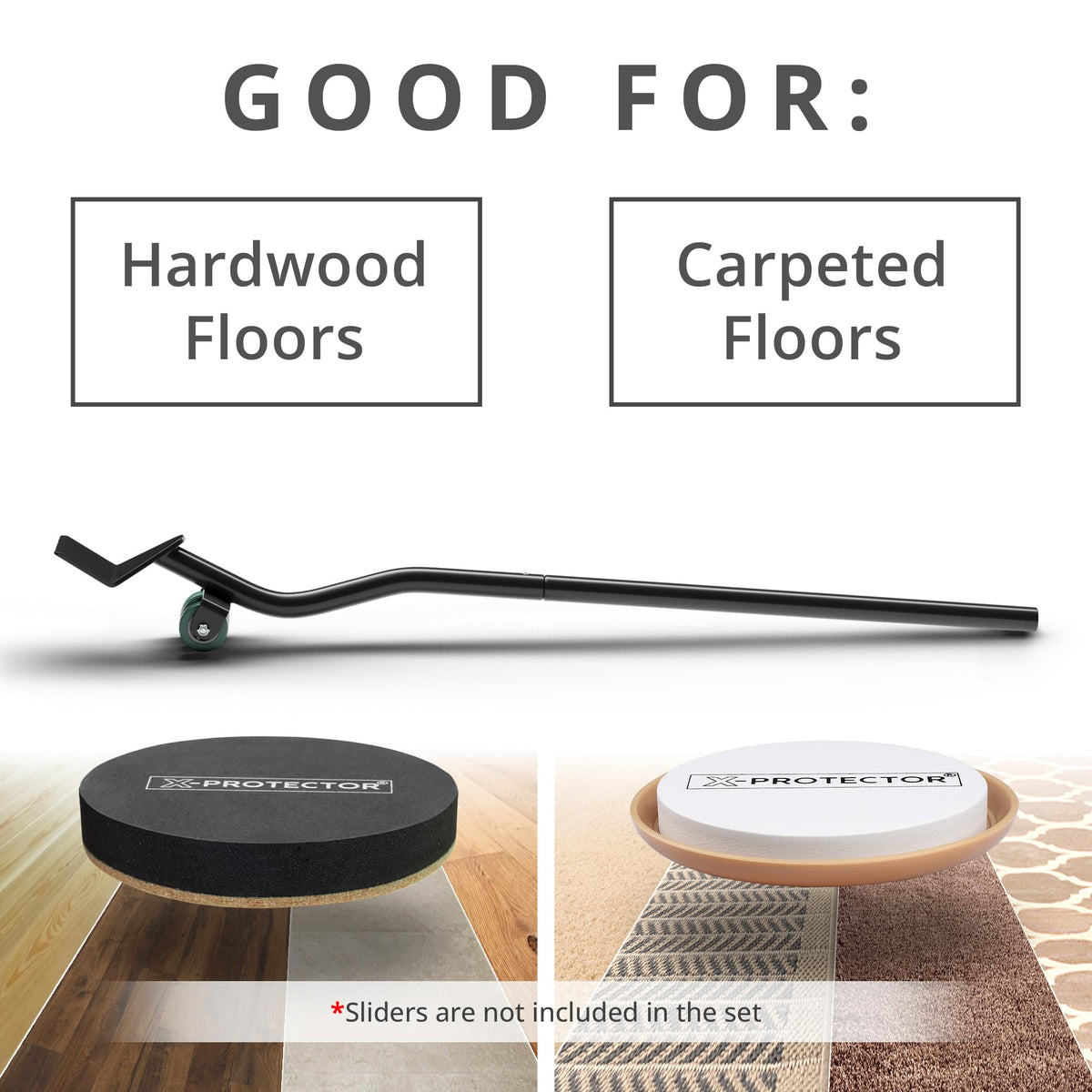 Felt Furniture Sliders for Hardwood Floors X-PROTECTOR 16 PCS 3 ½”