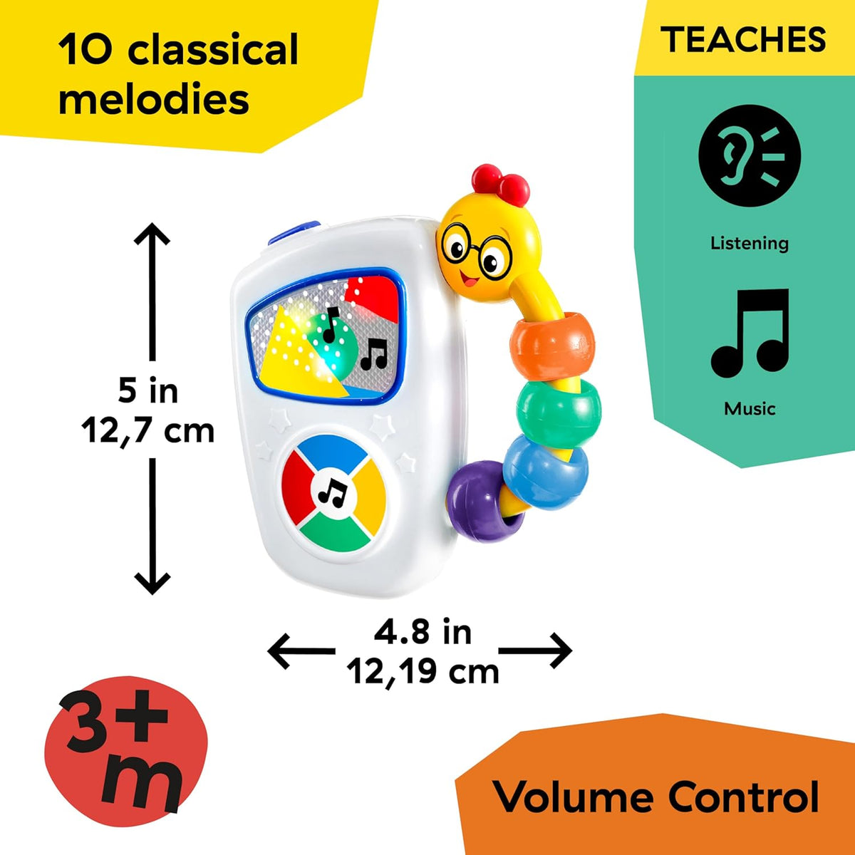 Baby Einstein Take Along Tunes Musical Toy, Ages 3 Months +