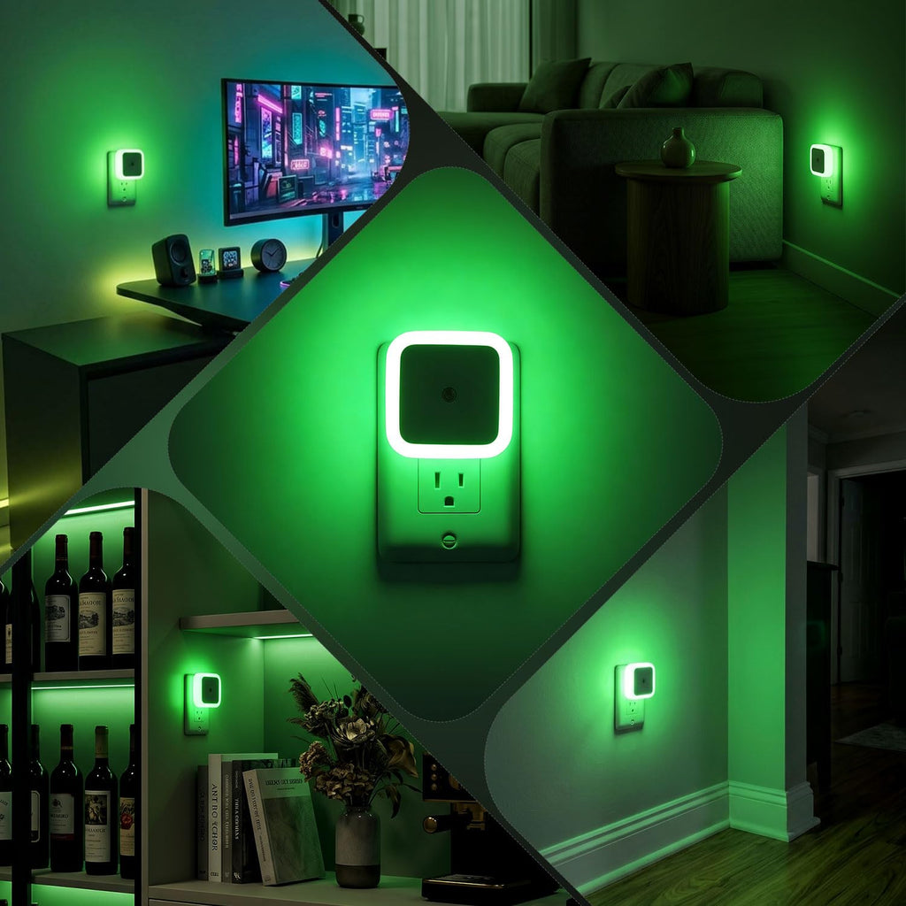 Sujeet Night Light, Night Lights Plug into Wall 8-Pack, Nightlight Plug in Night Light, Dusk to Dawn Night Lamp Led (Red)