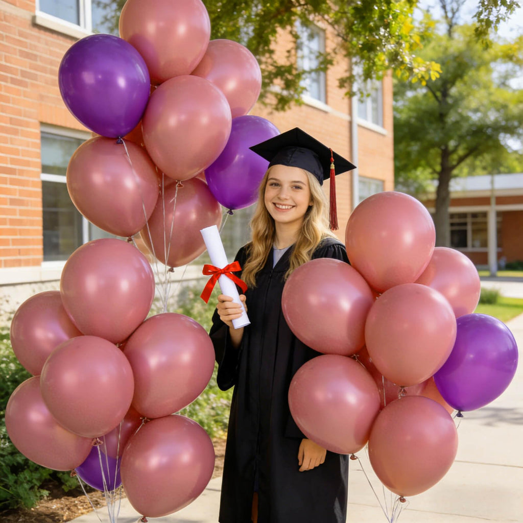 Red Balloon 110pcs, Red Latex Balloons12 inch for Christmas Birthday Valentine's Day Wedding(with 2 Ribbons).