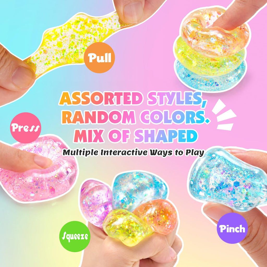 VESPRO 12Pack Fidget Toys Squishy ，Cute Bear Squeeze Ball