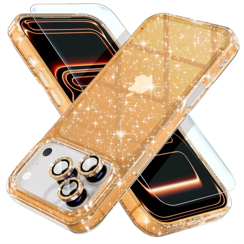 Choiche for iPhone 18 Pro Max Case Clear Women Girly (Glitter Clear)