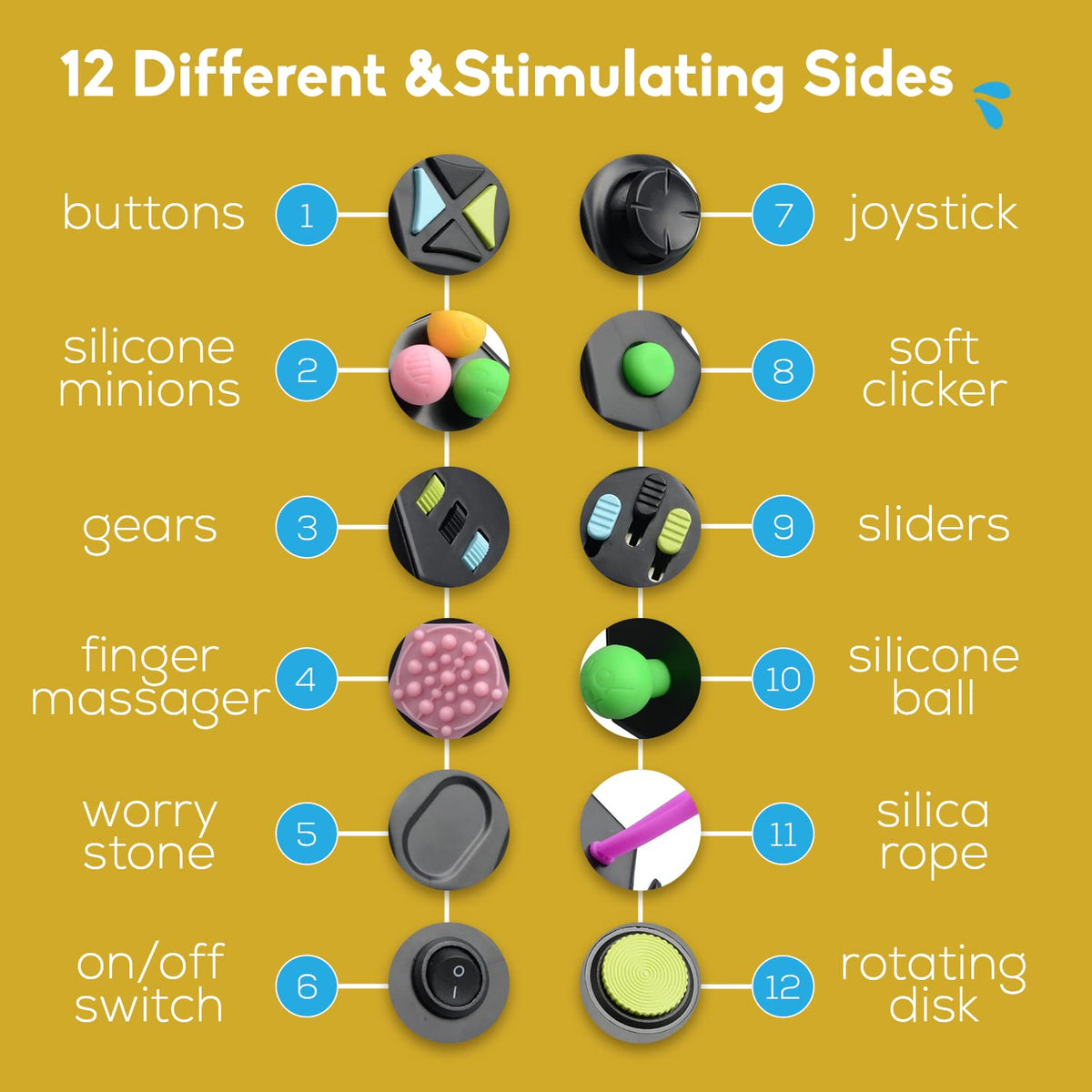 PILPOC theFube Fidget Cube Handy Anxiety Toys for Kids and Adults (Black)
