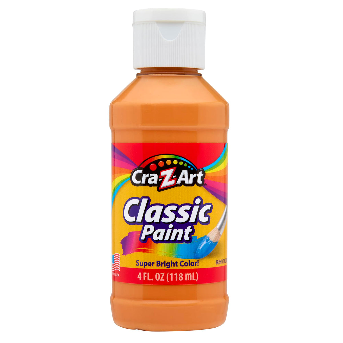 Cra-Z-Art Washable Classic Paint Bulk Pack 8ct, Assorted Colors 4oz each bottle
