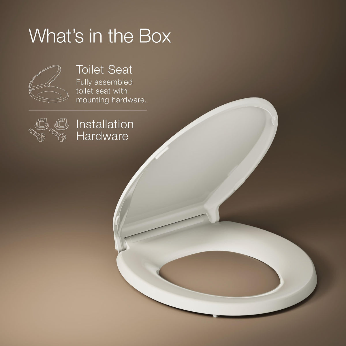 KOHLER CACHET® Nightlight Soft Close Toilet Seat Elongated, ReadyLatch®, Grip-Tight Hardware, White