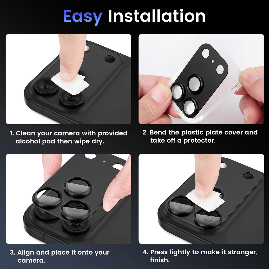 Tensea for iPhone 16 Pro Max/16 Pro/14 Pro Max/14 Pro Camera Lens Protector