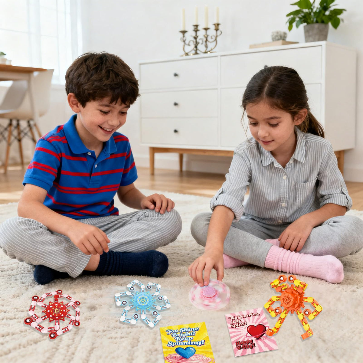 Transformable Fidget Spinners,9PCS Funny Sensory Fidget Toys for Kids