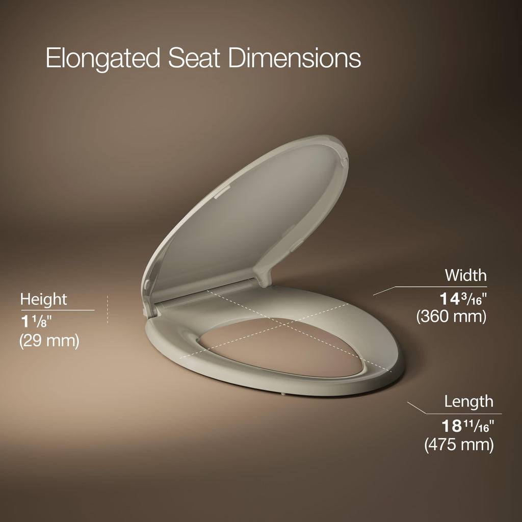 KOHLER CACHET® Nightlight Soft Close Toilet Seat Elongated, ReadyLatch®, Grip-Tight Hardware, White
