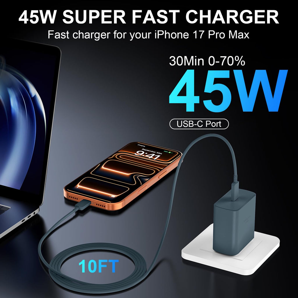 iPhone 18 17 Pro Max Charger Fast Charging 45W USBC iPhone Duo Fast Charger