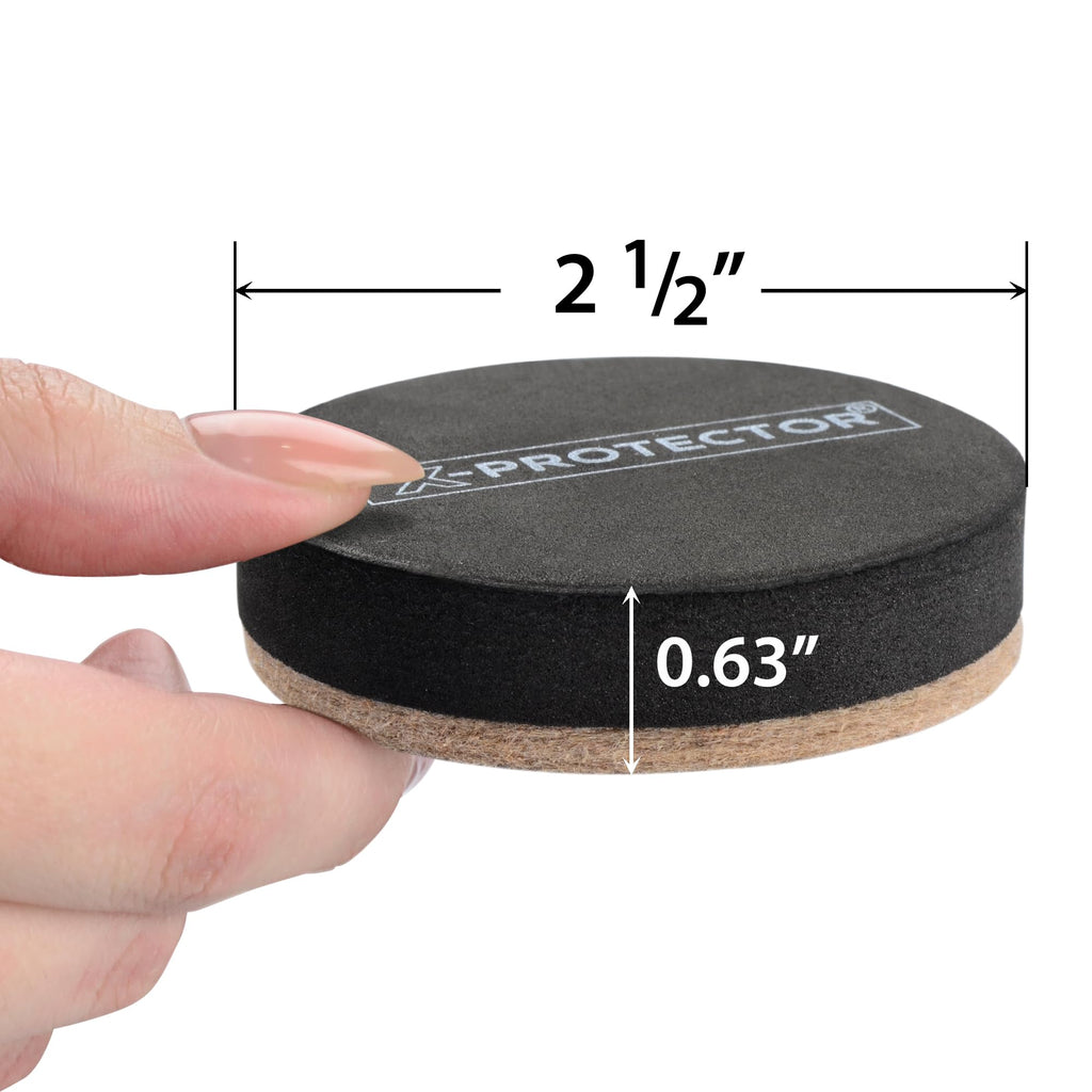 Felt Furniture Sliders for Hardwood Floors X-PROTECTOR 16 PCS 3 ½”