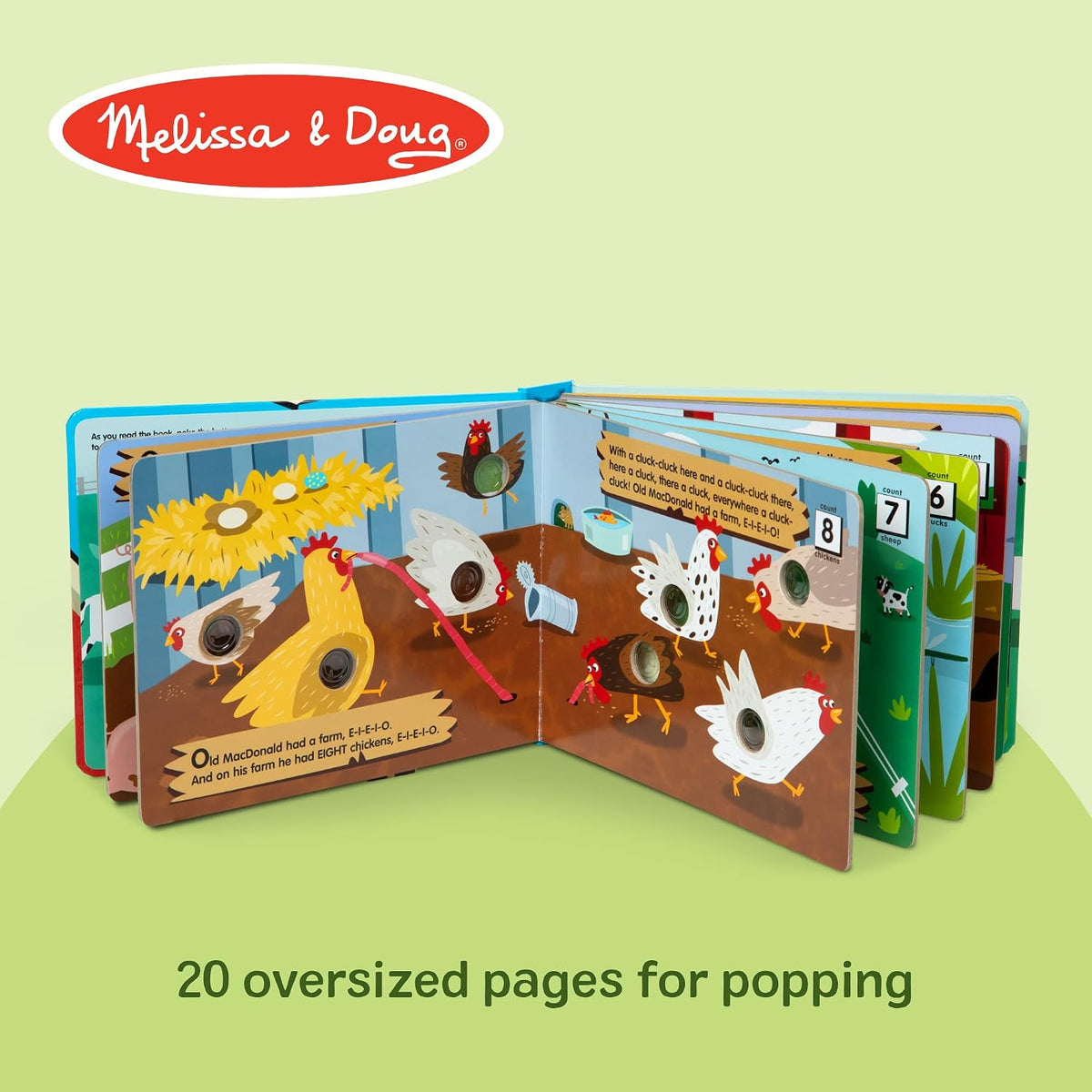 Melissa & Doug Poke-a-Dot Old MacDonald's Farm Board Book Toy