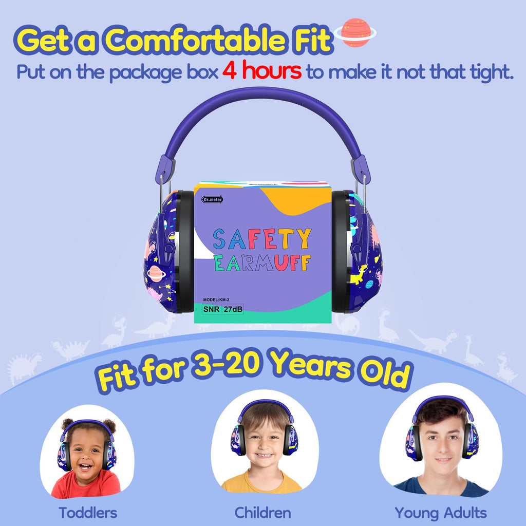 Dr.meter EM100 Noise Cancelling Headphones for Kids Adults, Ear Muffs