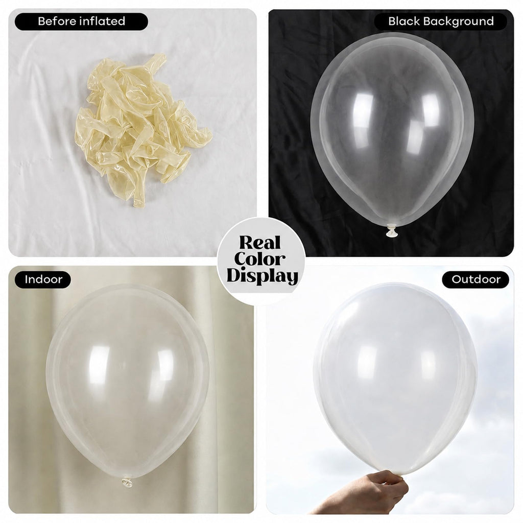 Togvu White Balloons, 50Pack 5 Inch Small Mini Matte White Latex Party Balloons for Wedding Engagement Bridal Baby Shower Anniversary Decorations Supplies