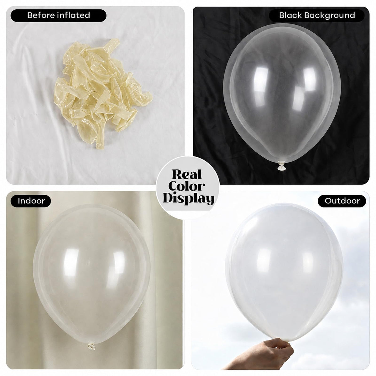 Togvu White Balloons, 50Pack 5 Inch Small Mini Matte White Latex Party Balloons for Wedding Engagement Bridal Baby Shower Anniversary Decorations Supplies