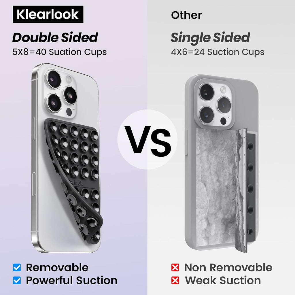 Klearlook 4PCS Silicone Double Sided Suction Cup Phone Case, Combination C