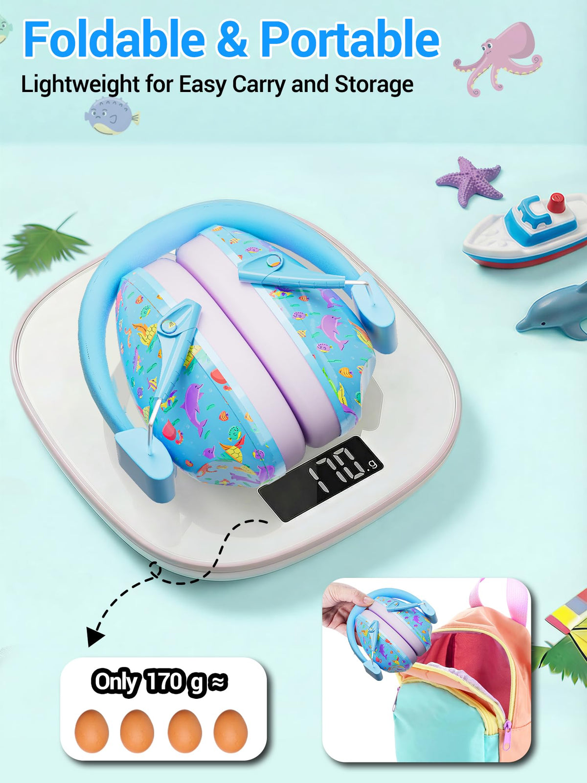 Dr.meter EM100 Noise Cancelling Headphones for Kids Adults, Ear Muffs