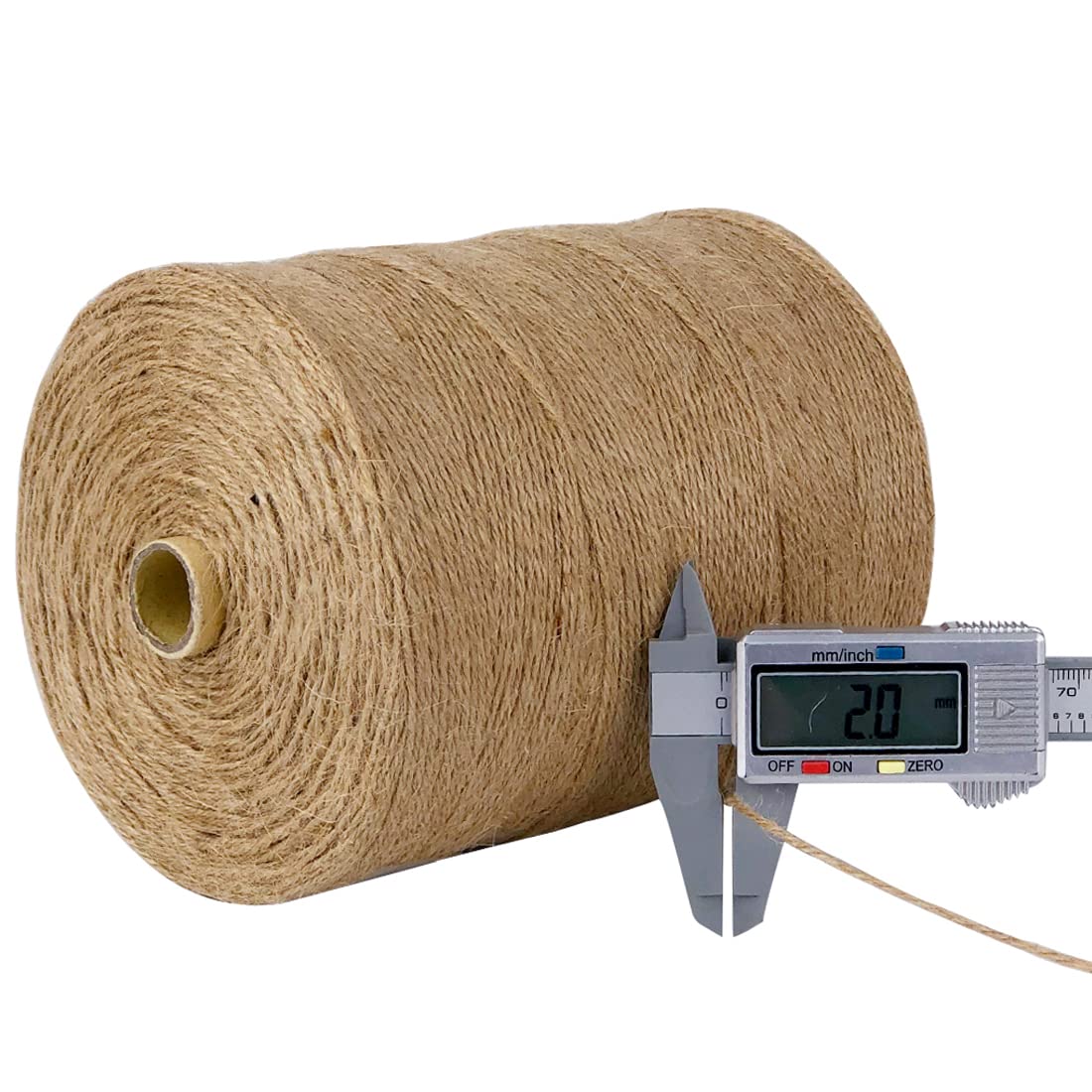 PerkHomy 1100FT Jute Twine String 2mm 3ply Natural Thin Twine for Craft Gardening Gift Wrapping Packing Material Wedding Christmas Decoration Bulk