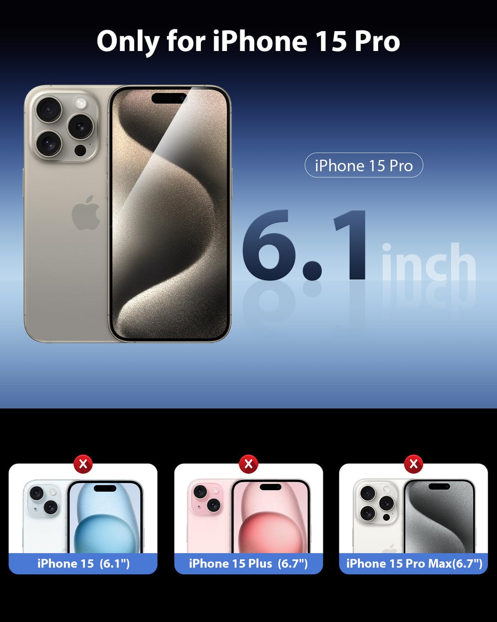 Mkeke Screen Protector for iPhone 17 Pro, 3 Pack 9H+ Tempered Glass
