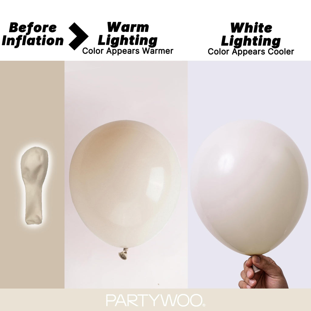 PartyWoo Baby Pink Balloons 152pcs Pastel Pale Light Pink Different Sizes