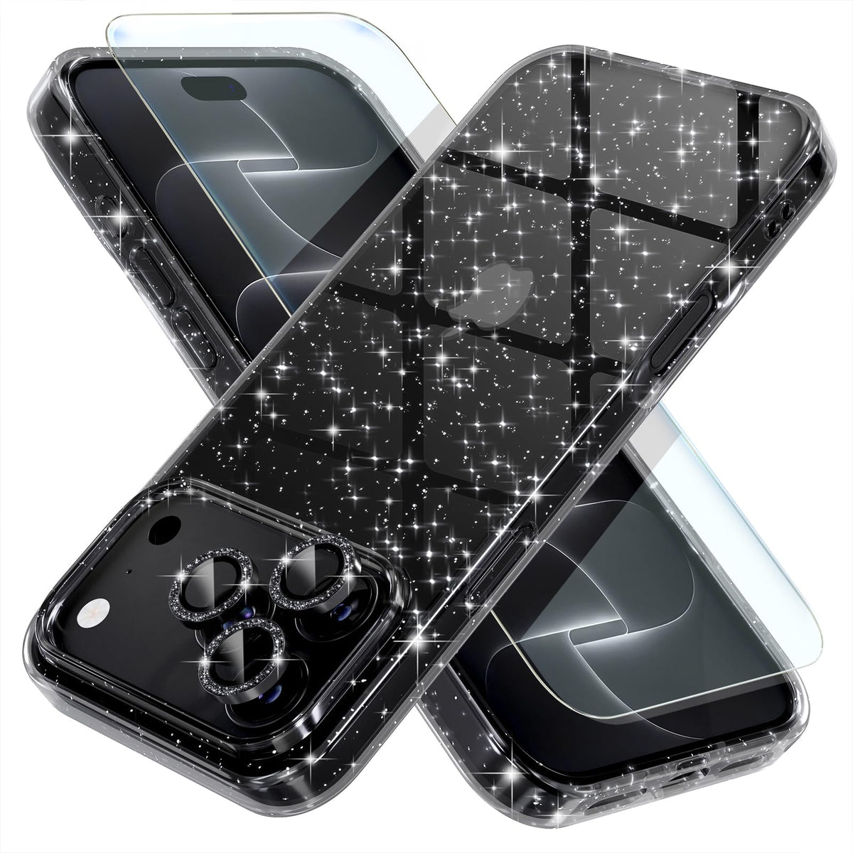 Choiche for iPhone 18 Pro Max Case Clear Women Girly (Glitter Clear)