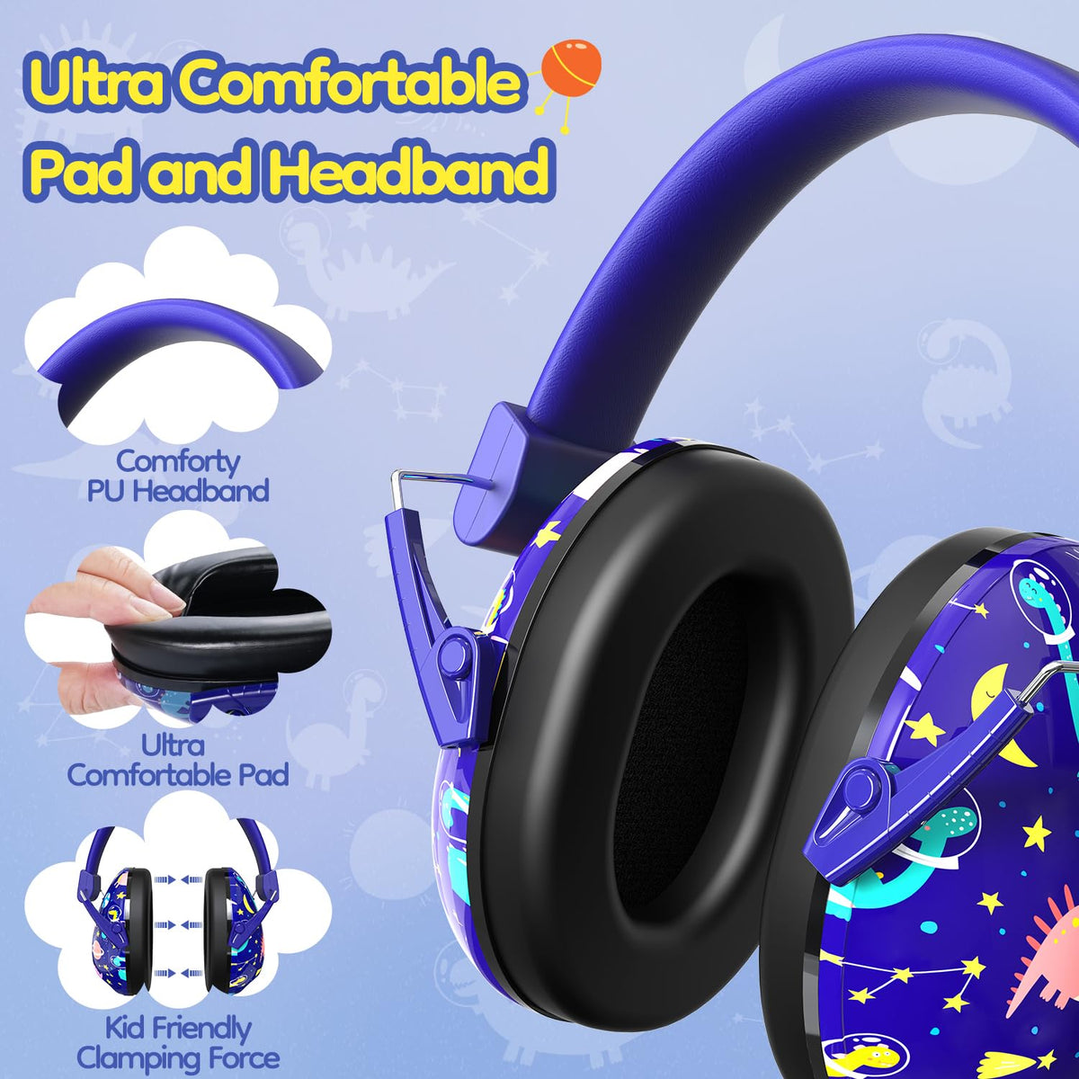 Dr.meter EM100 Noise Cancelling Headphones for Kids Adults, Ear Muffs
