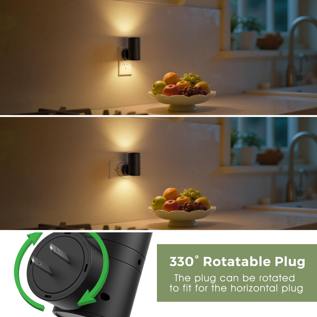 L LOHAS LED Night Light Plug in, Night Lights Plug into Wall, Soft White
