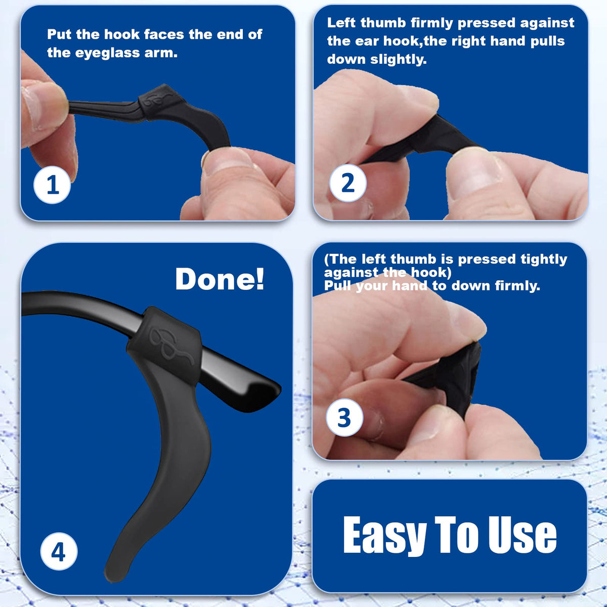 SMARTTOP Eyeglass Ear Grips -20 Pairs eye glasses ear grippers Anti-slip Holder, Silicone Ear Hook, eyeglasses ear grip Sleeve Retainer for Sports Glasses, Sunglasses Reading Glasses