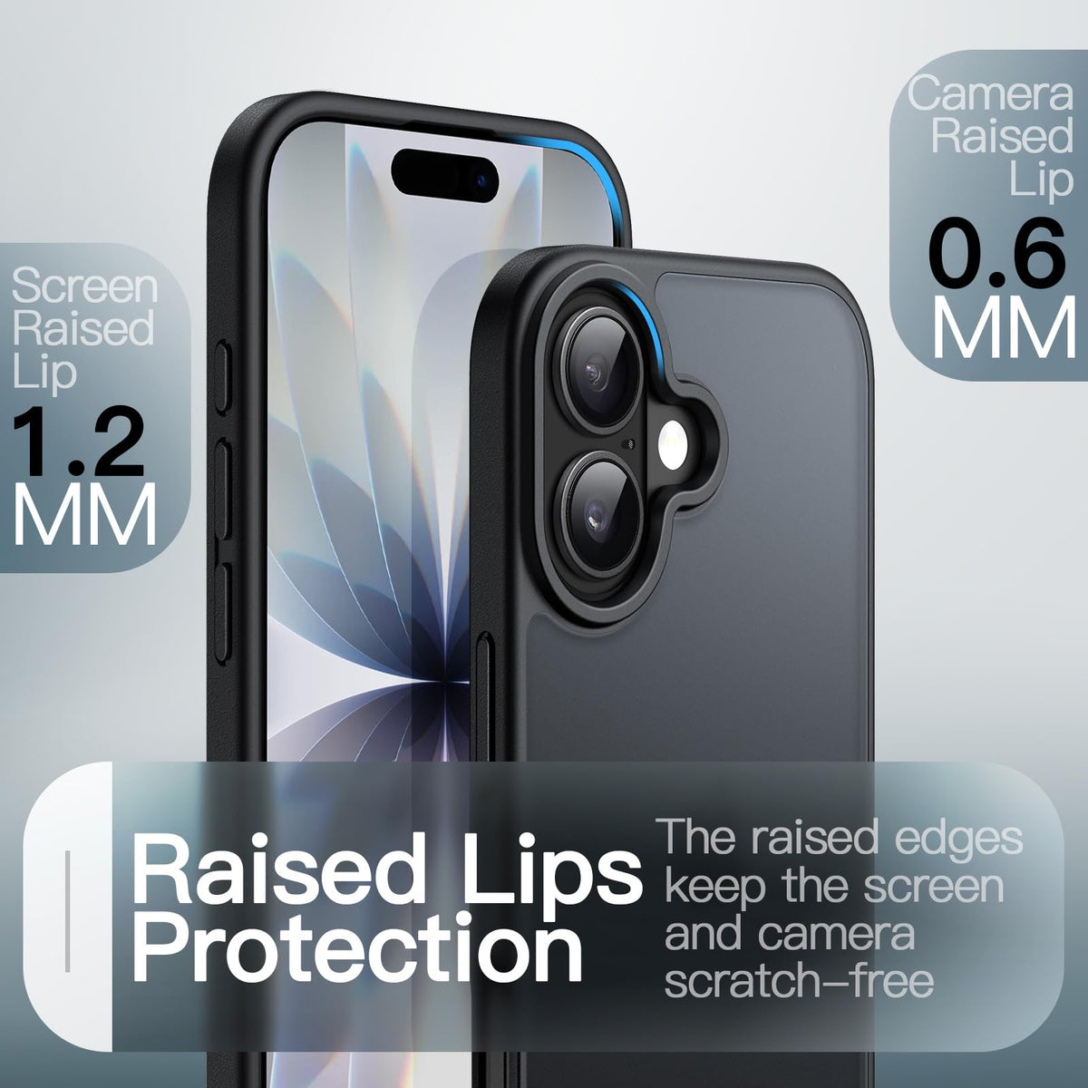 JETech Matte Case for iPhone Air, Black