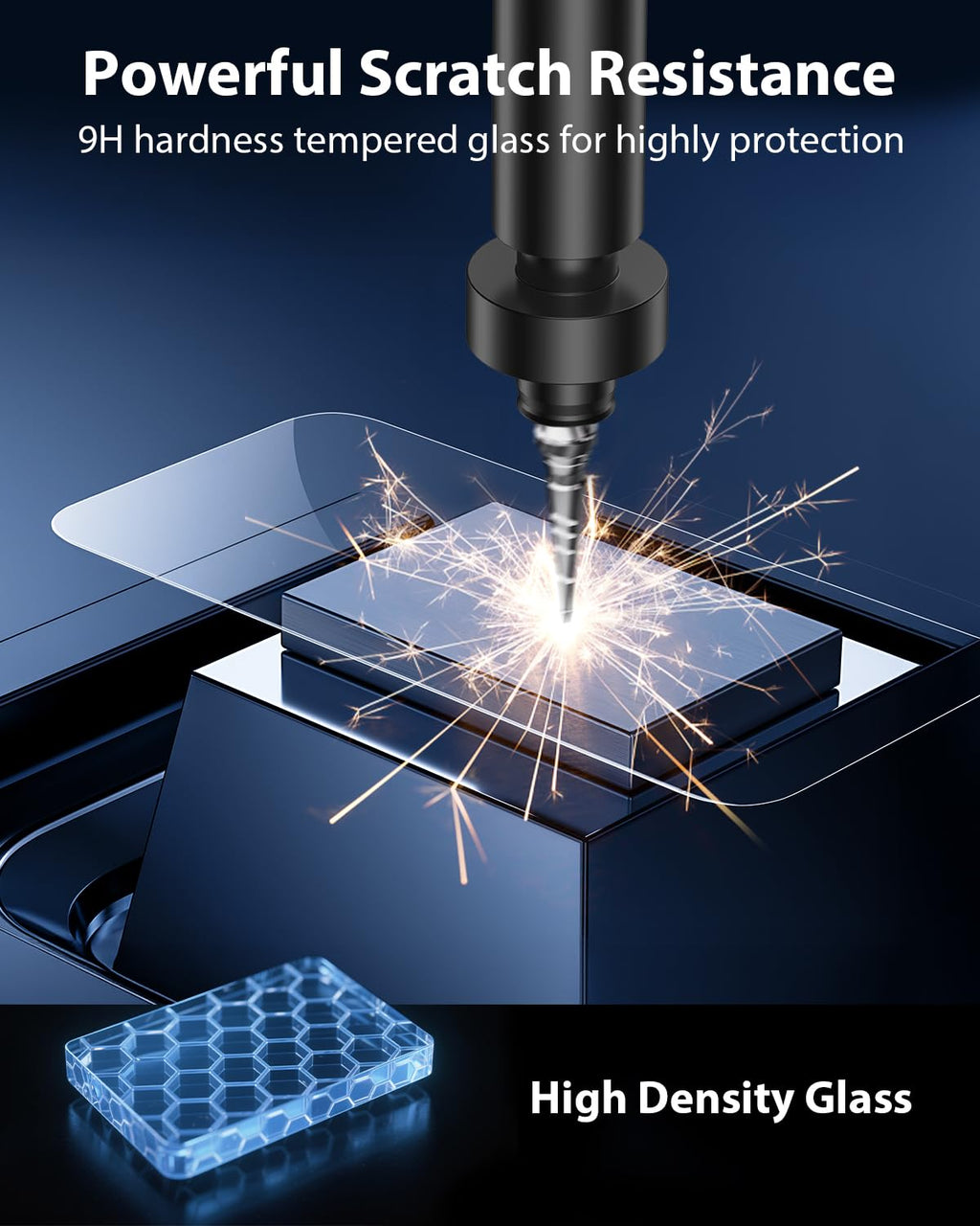 Mkeke Screen Protector for iPhone 17 Pro, 3 Pack 9H+ Tempered Glass