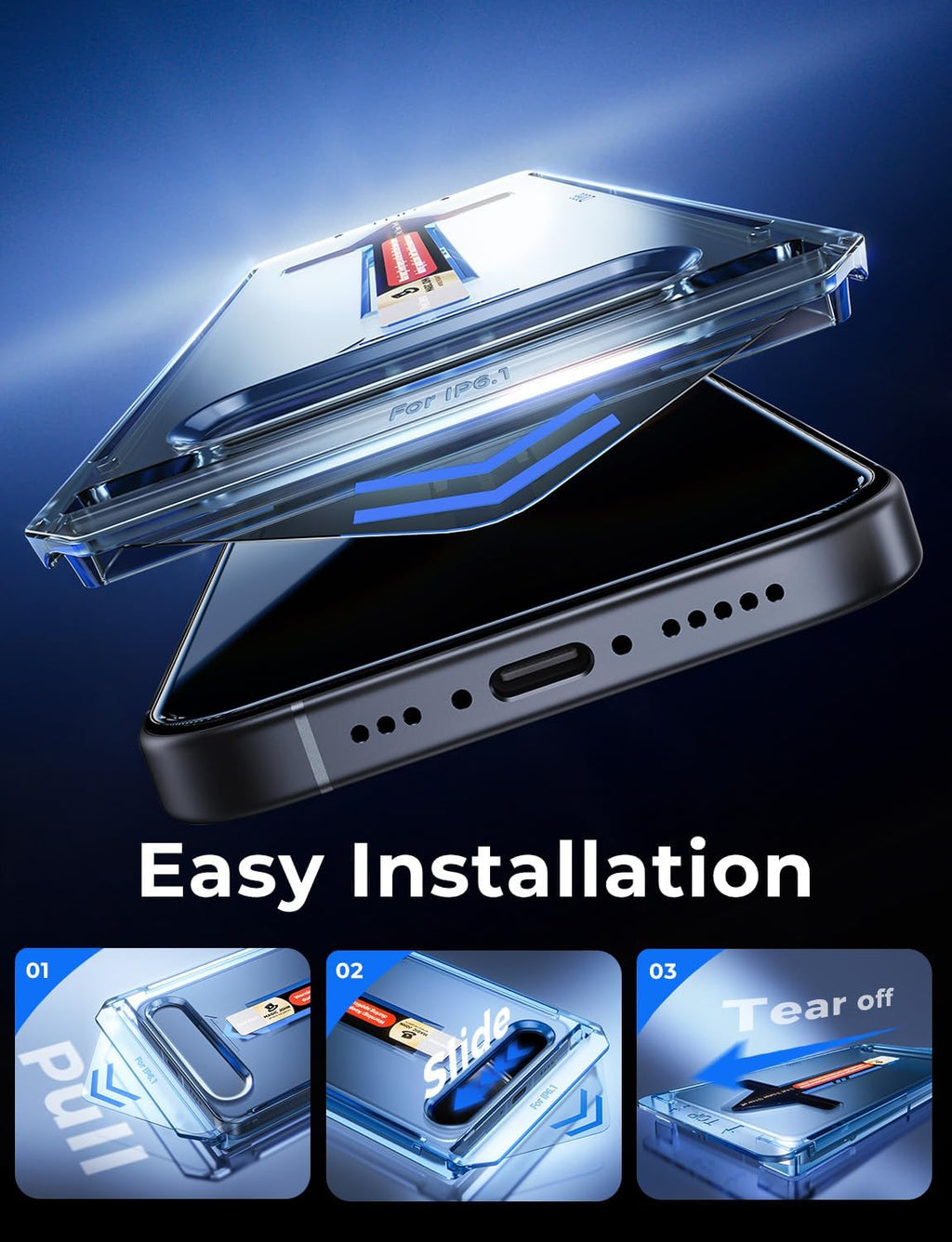 MAGIC JOHN for iPhone 16e Privacy Tempered glass Screen Protector 6.1 inch