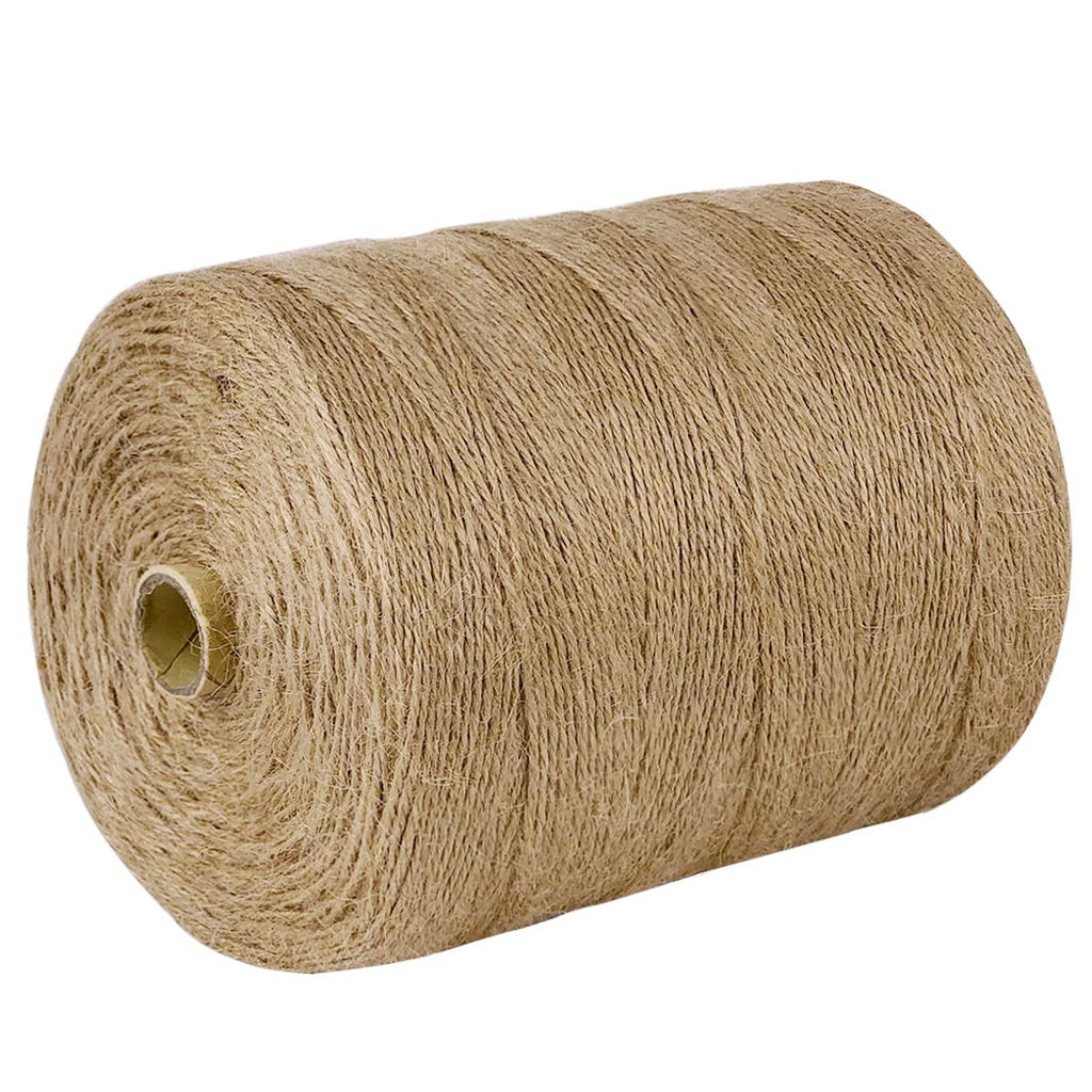 PerkHomy 1100FT Jute Twine String 2mm 3ply Natural Thin Twine for Craft Gardening Gift Wrapping Packing Material Wedding Christmas Decoration Bulk