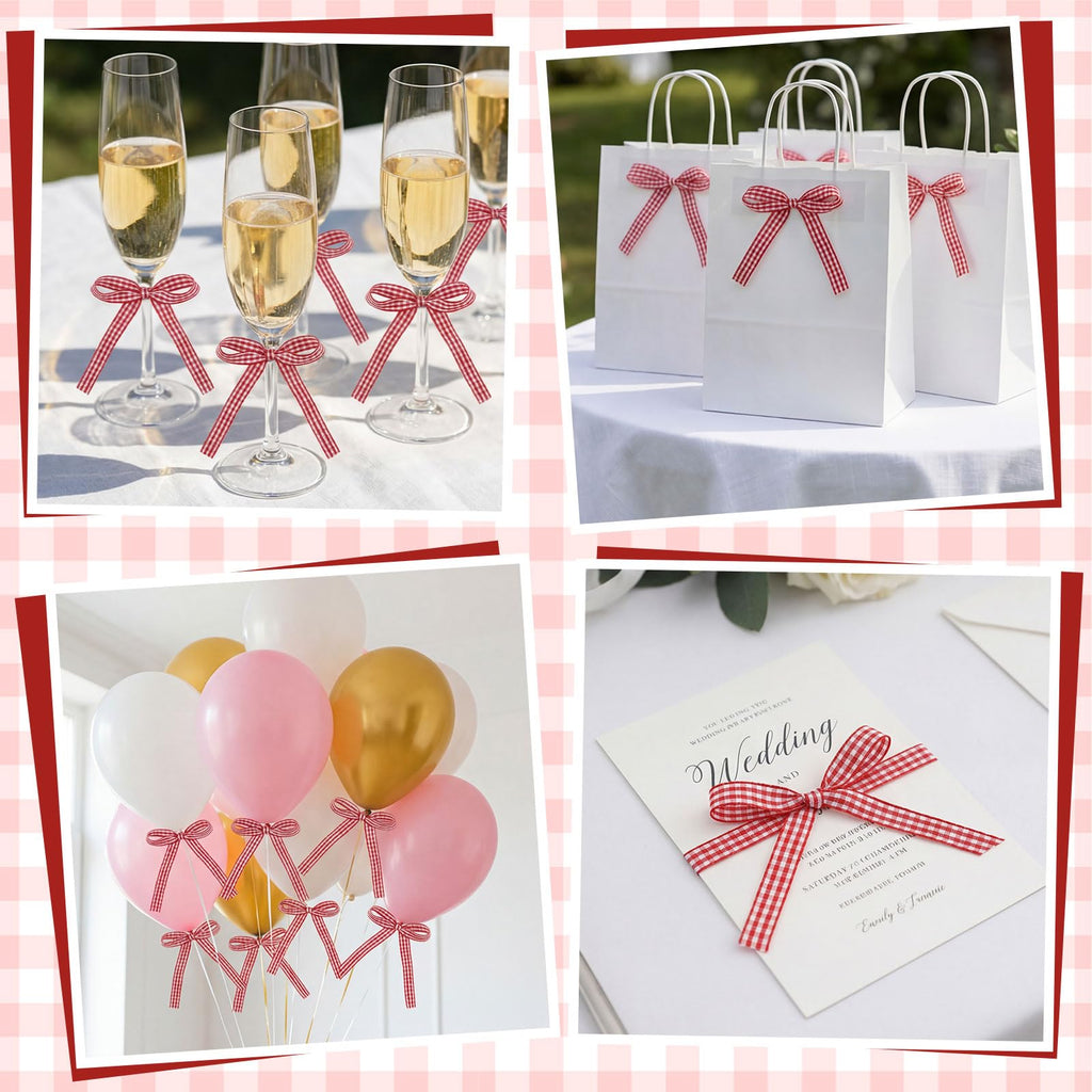 30 Pack Bow Cake Toppers Pink Ribbon Bows for Cake Back to School Decor