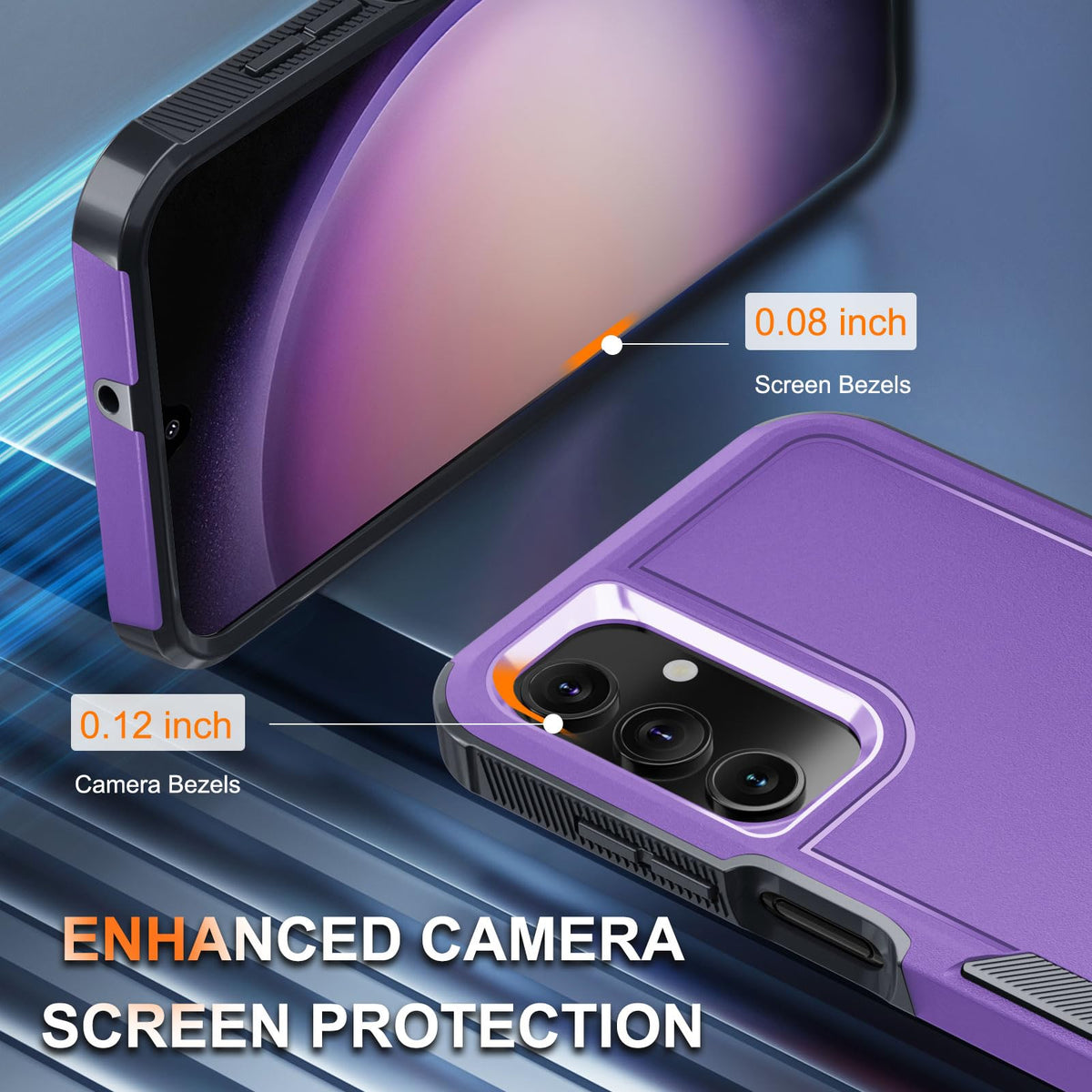 Case for Samsung Galaxy A36/A56/A27,Full Body Heavy Duty Cover,Black Matte