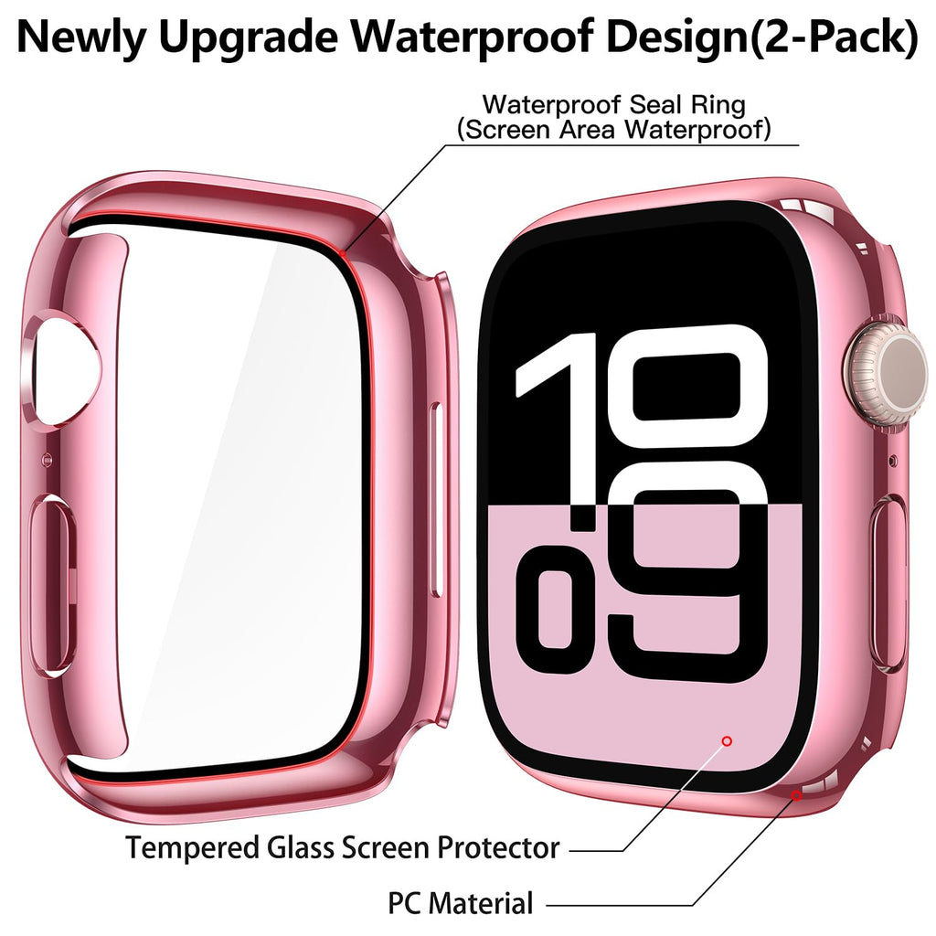 Misxi 2-Pack Waterproof Case for 41mm Apple Watch Series 9/8/7